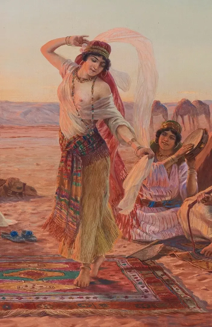 Ragazza danzante nel deserto - dettaglio